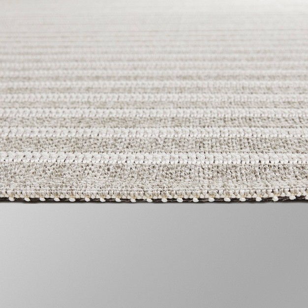 6 x27 7 quot x9 x27 Uniform Stripe Outdoor Rug Cream