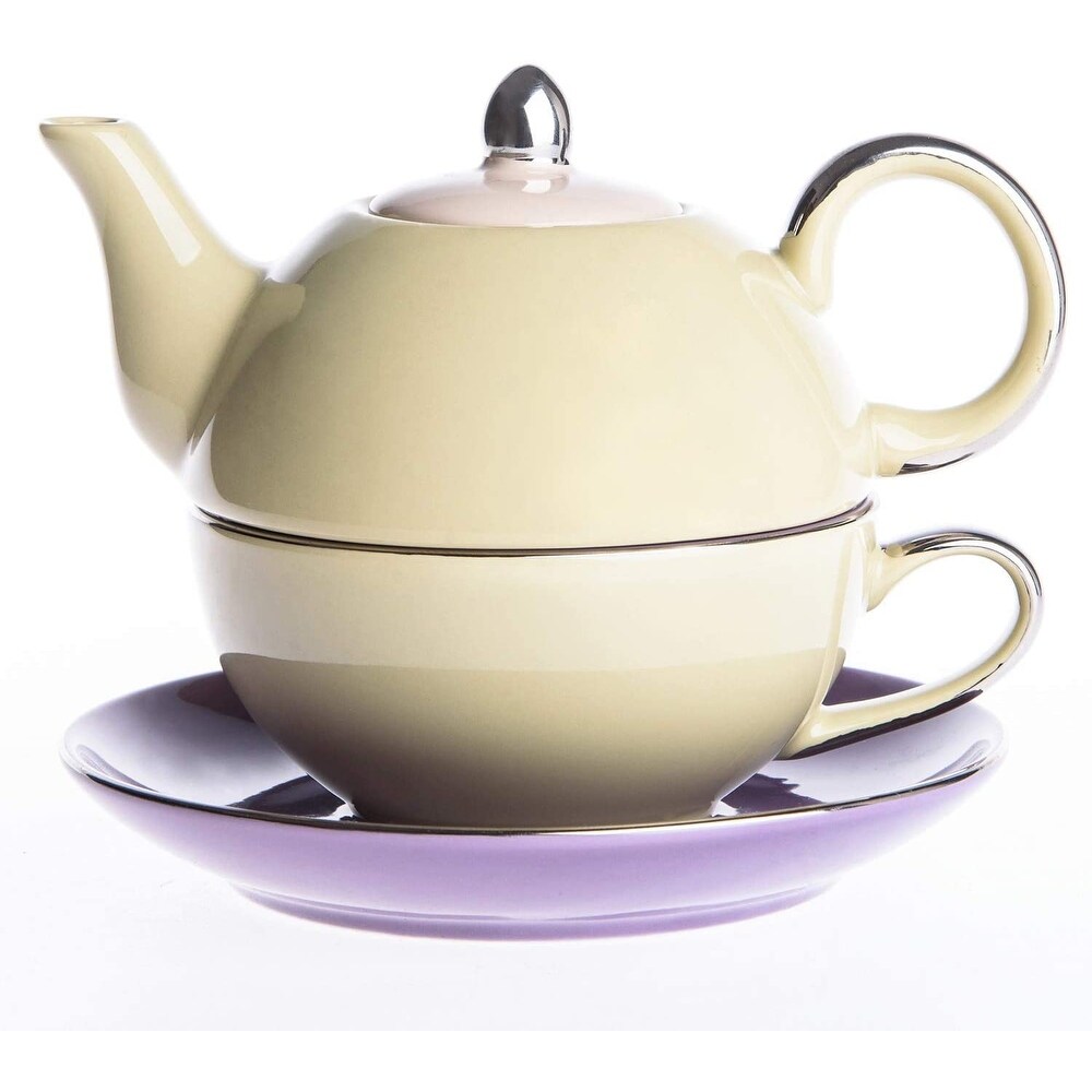 Artvigor Porcelain Tea   Coffee For One Set ( Pot   Cup)   8' x 10'