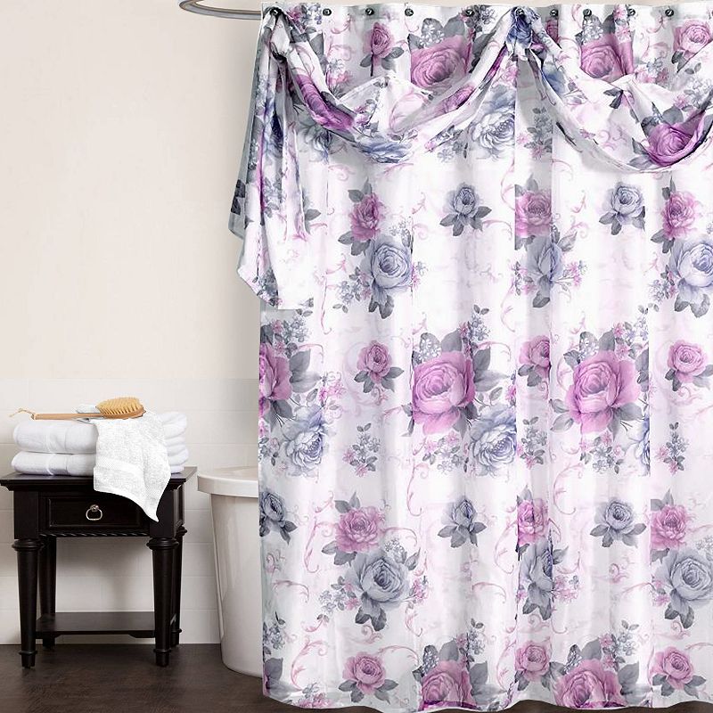 Popular Bath Michelle Shower Curtain and Scarf