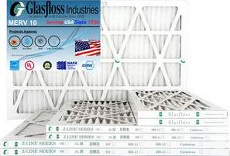 Glasfloss 16x25x1  MERV 10 -Qty:12  Furnace Air Filter  Made in USA (Actual Size: 15.5 x 24.5and#215;7/8 inch)