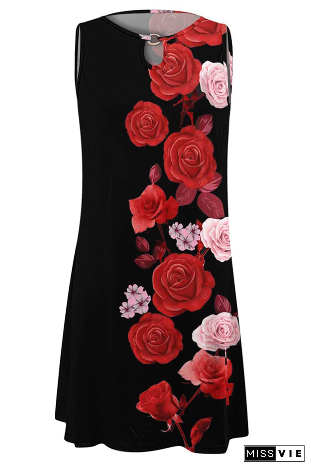 Printed Women Sleeveless Tank Dress Wholesale