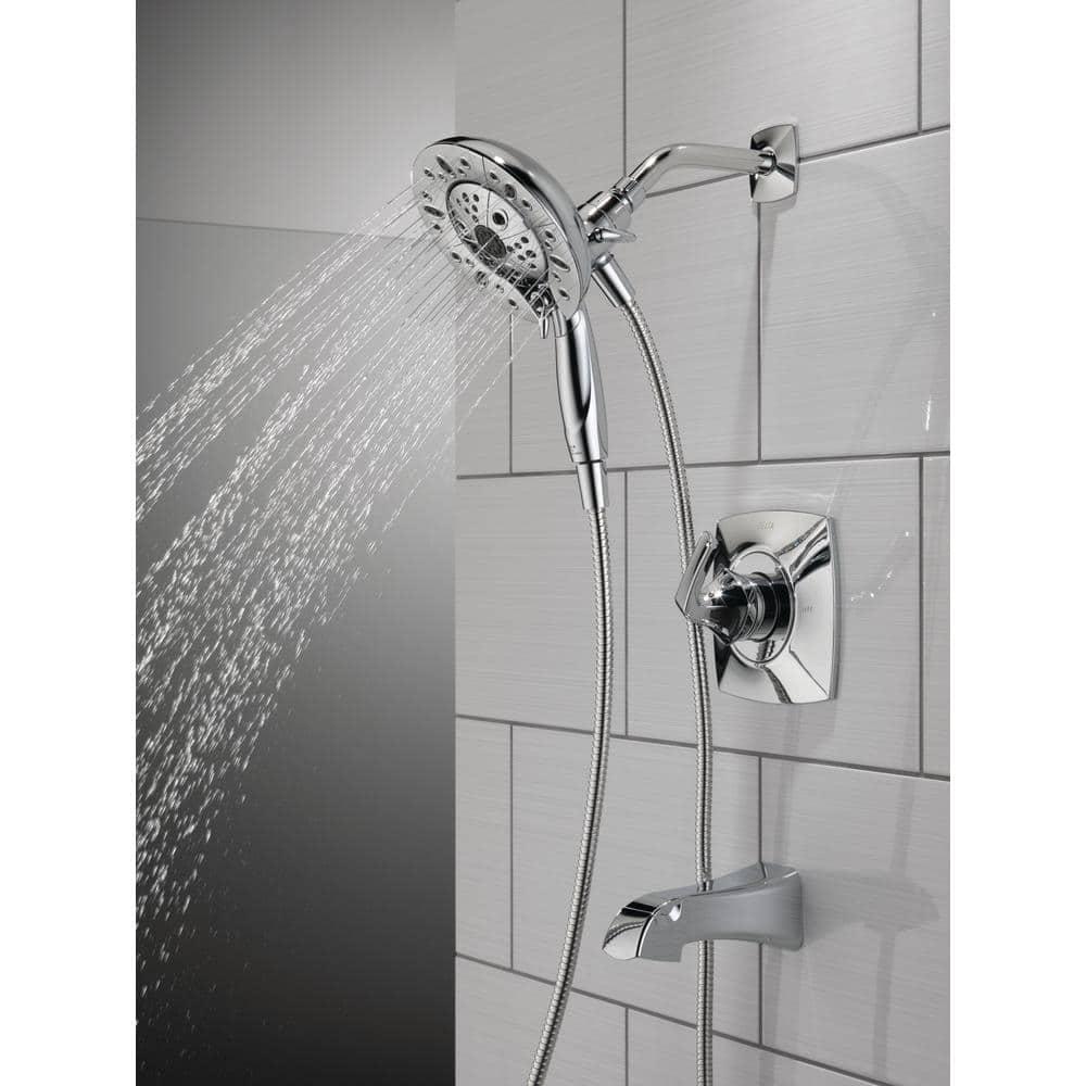 Delta Vesna In2ition 2in1 SingleHandle 5Spray Tub and Shower Faucet in Chrome