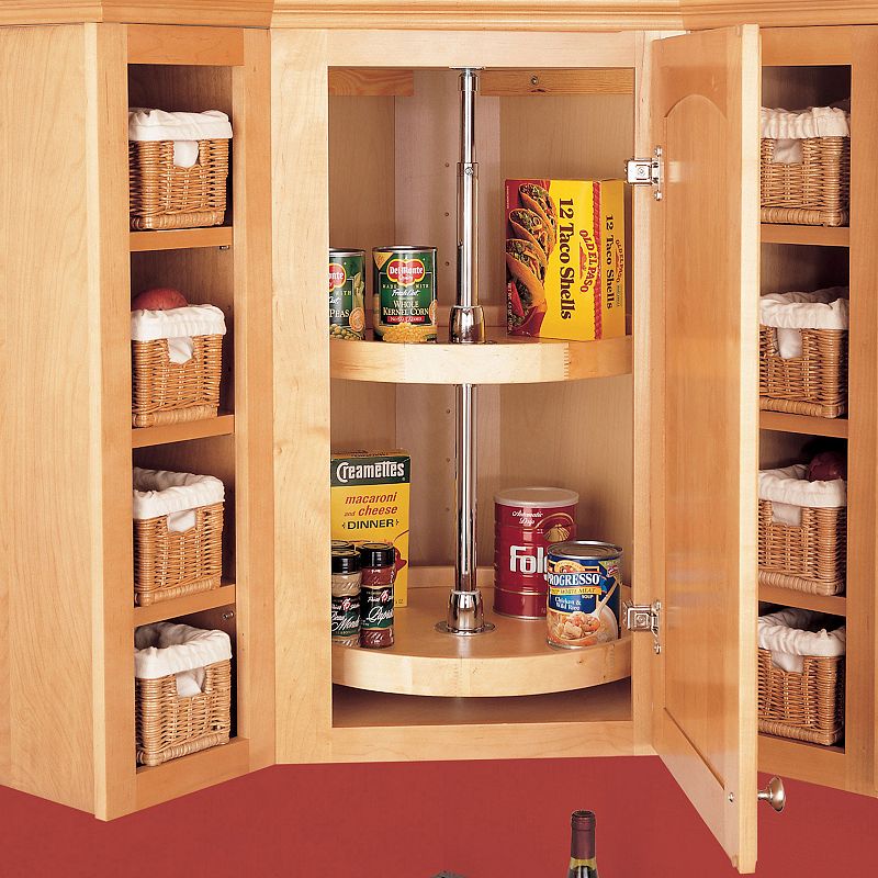 Rev-A-Shelf 18 Lazy Susan Full Circle 2-Shelf Storage， Maple， 4WLS072-18-52