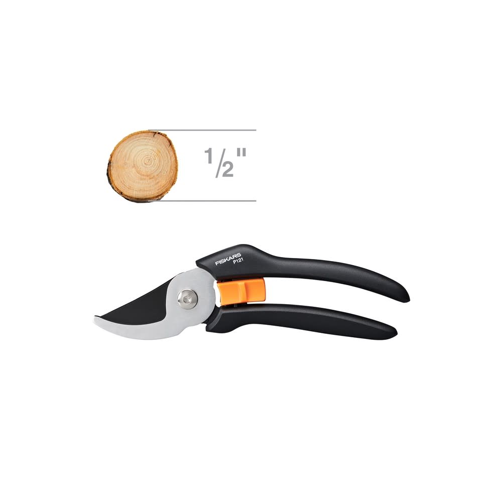 Fiskars Solid Steel Blade P121 Pruner with FiberComp Handle