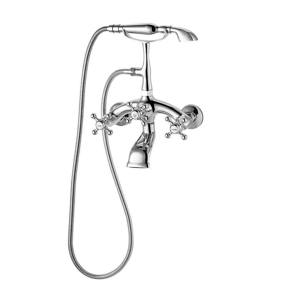 ROSWELL Juniper 3-Handle Wall-Mount Roman Tub Faucet in Chrome 106225-BTF-PC