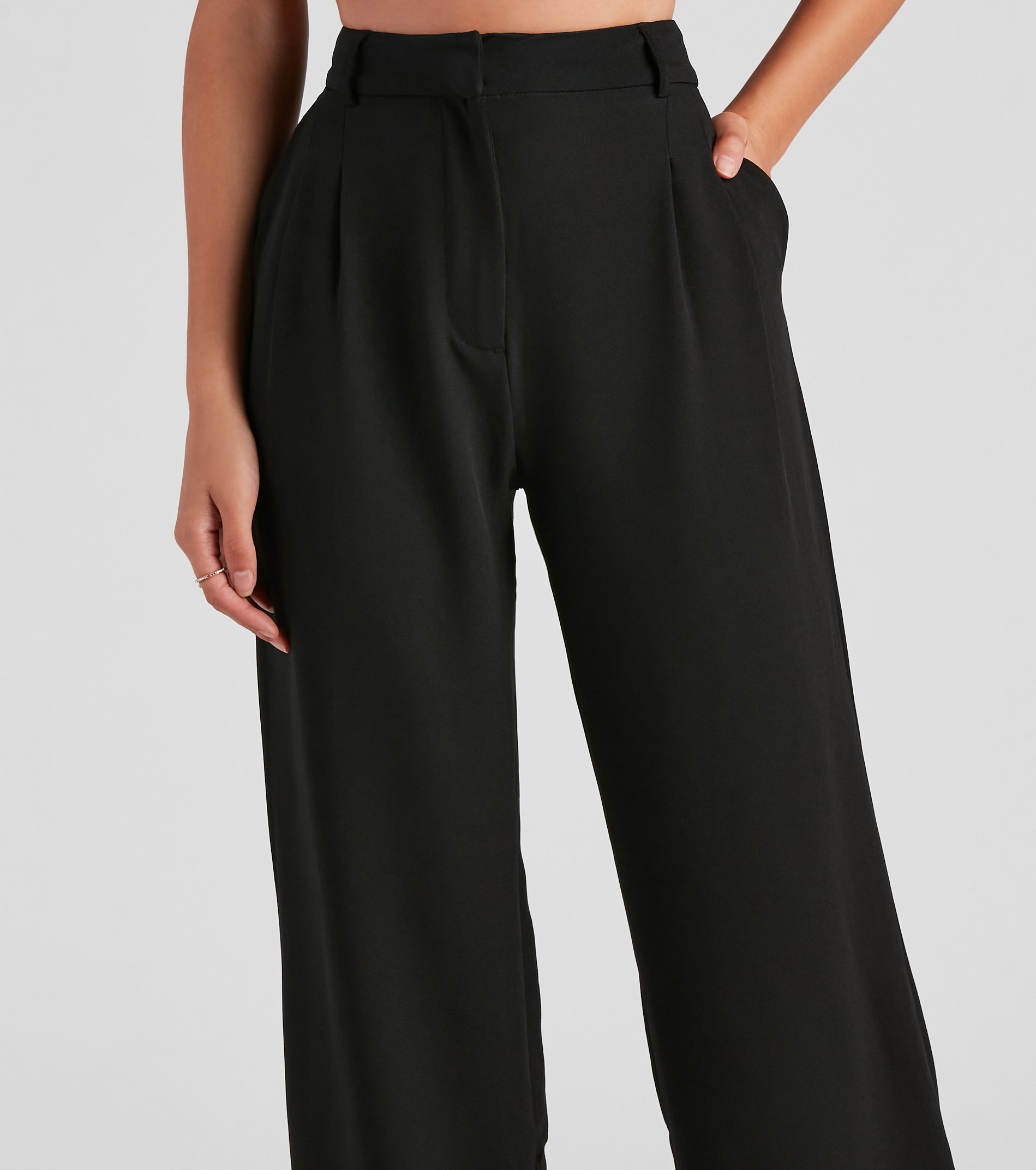 Chic Crepe Boyfriend Trouser Pants