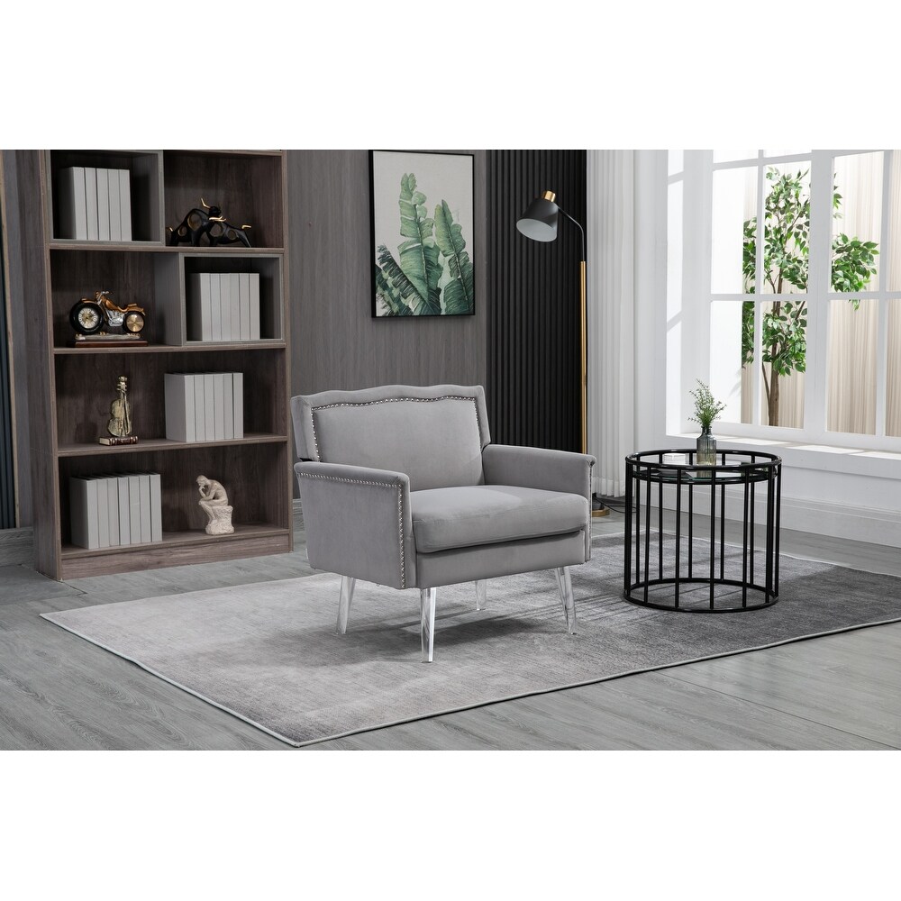 Accent Chair  Living Room Chair / leisure single sofa with acrylic feet