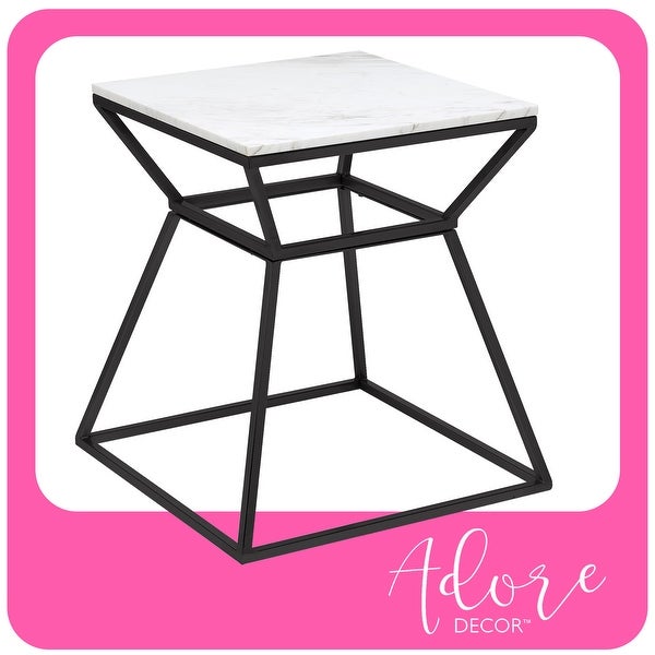 Adore Decor Audrey Marble Side Table