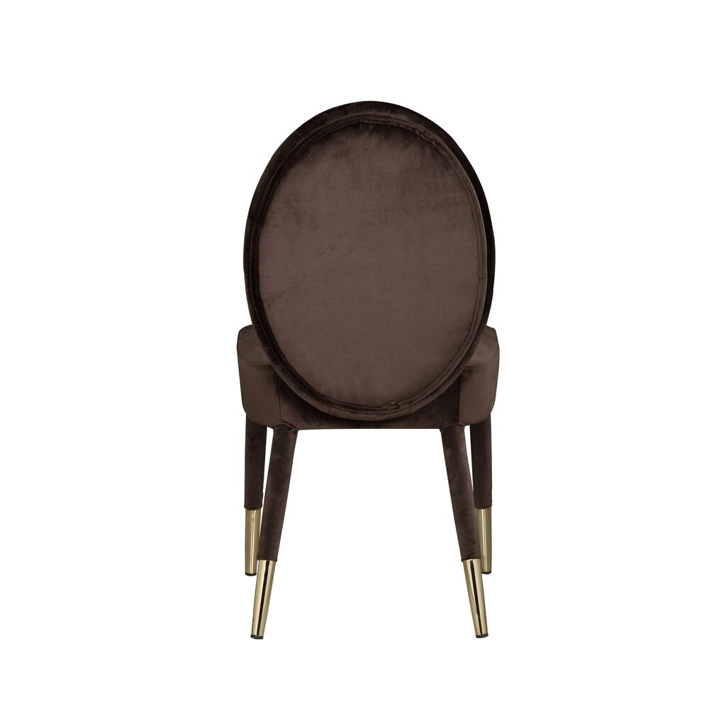 Chic Home Jerett Velvet Dining Chair Oval Back  Set of 2