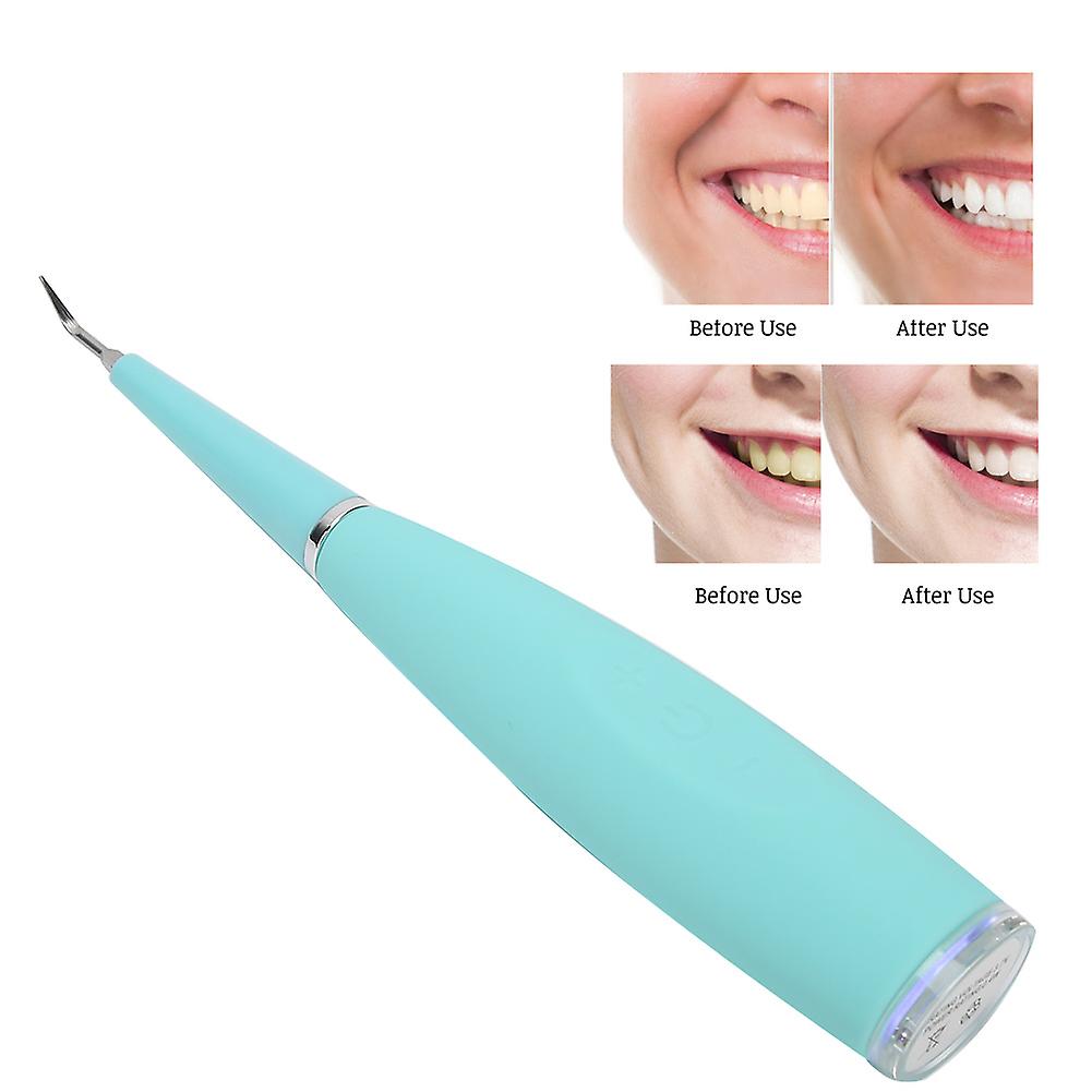 Electric Dental Scaler Tooth Calculus Stains Tartar Plaque Removal Oral Cleanergreen