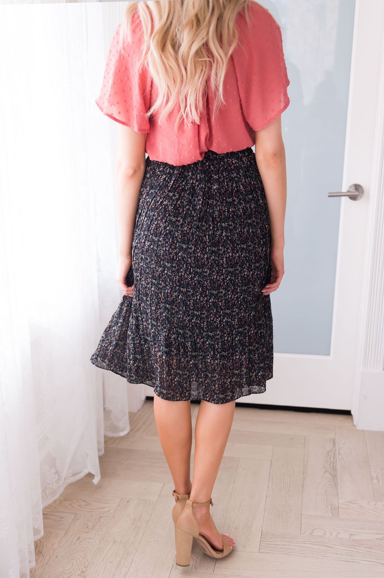 Fall Blooms Modest Pleat Skirt