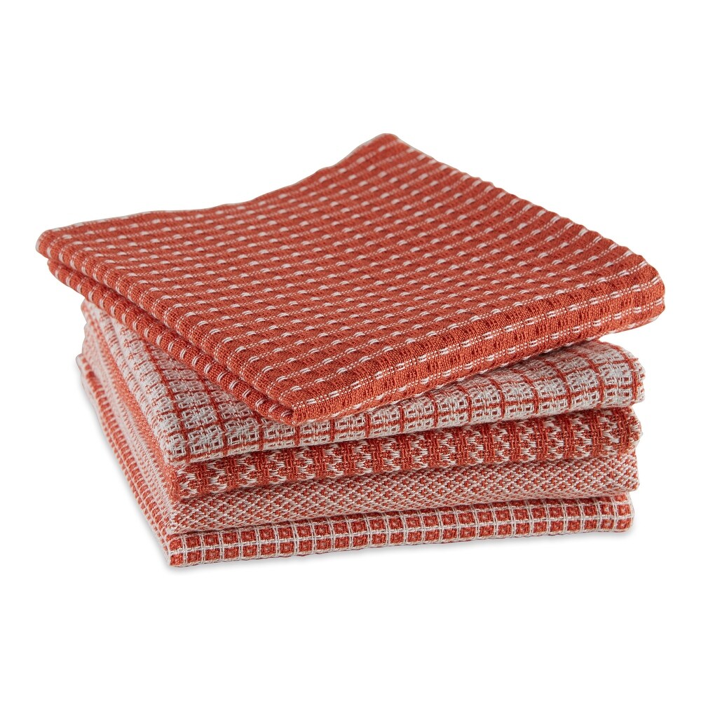 DII Asst Vintage Red Dishcloth (Set of 5)