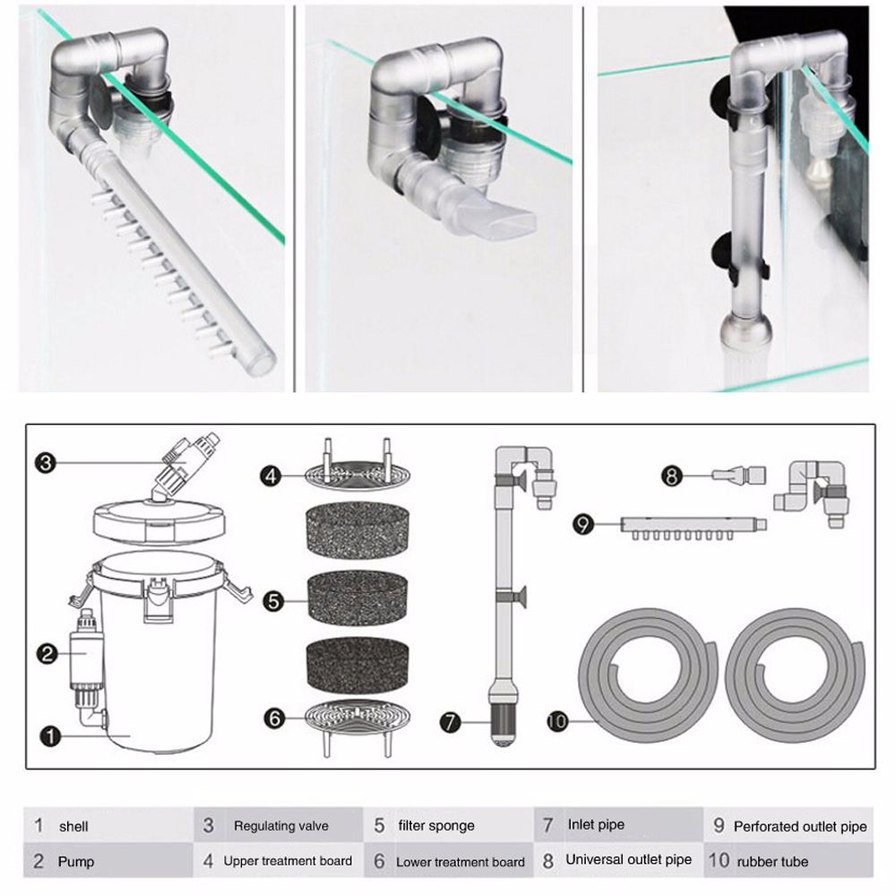 HW-602B/HW-603B Portable Fish Tank Accessories Cleaner Inlet Outlet Tube Pipe External Parts Aquarium Filter Water Pump OUTLET PIPE