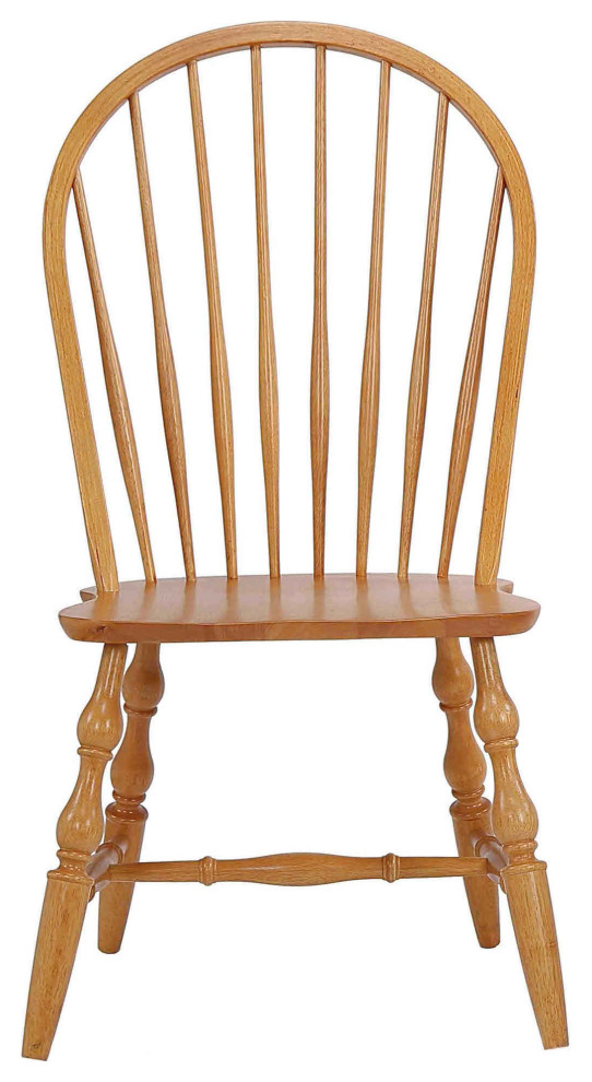 Sunset Trading Oak Selections Windsor Spindleback Dining Chair  Light Oak   Traditional   Dining Chairs   by VirVentures  Houzz