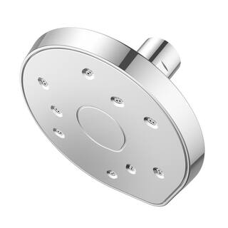 Methven Kiri Low Flow 1-Spray 6 in. 40% Water Saving 1.5 GPM Shower Head Satinjet Patented Technology Chrome SJK005−LF