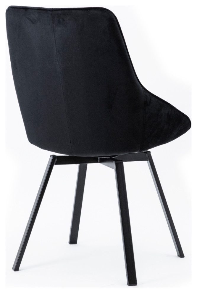 Black Velvet Dining Chair  By Boo Beau   Midcentury   Dining Chairs   by Oroa   Distinctive Furniture  Houzz