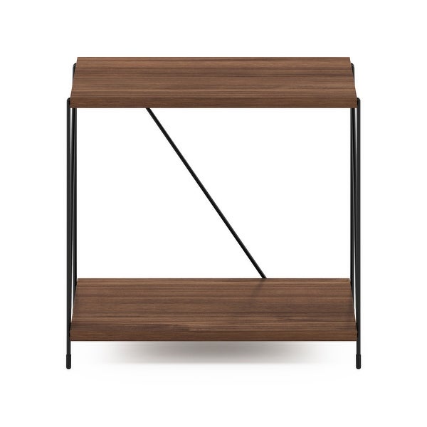 Furinno Besi Industrial Multipurpose Side Table with Metal Frame