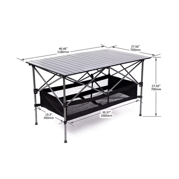 Folding Outdoor Table with Carrying Bag，Lightweight Rectangular Table