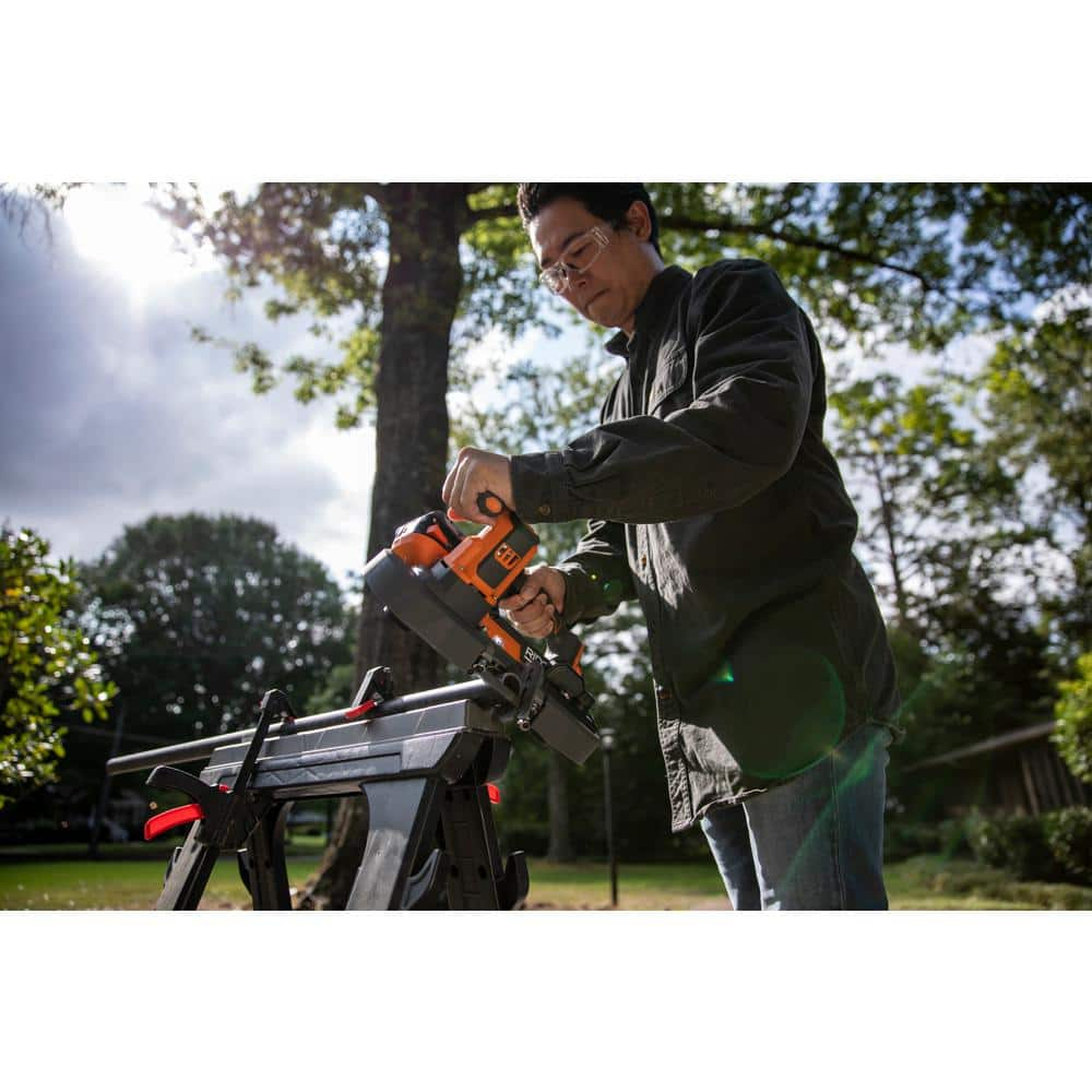 RIDGID 18V Cordless Compact Band Saw Kit with 18V Lithium-Ion Max Output 4.0 Ah Battery and Charger R8604B-AC9540