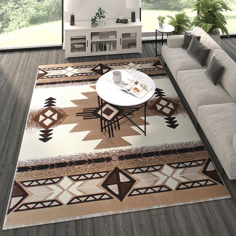 Masada Rugs Masada Rugs 8'x10' Southwest Native American Area Rug - Design C318 Ivory