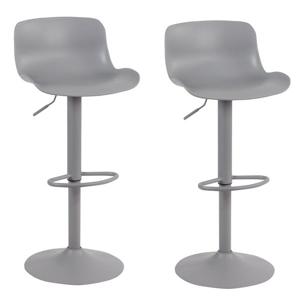 Adjustable Height Solid Color Monochromatic Bar Stool Set