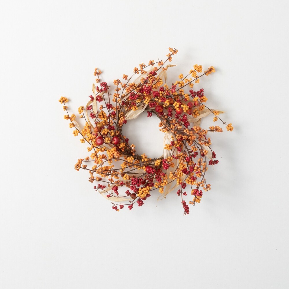 Artificial Mixed Berry Mini Accent Wreath Multicolor 14\