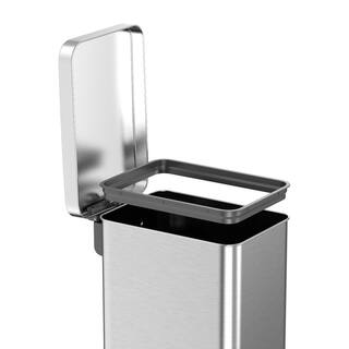 StyleWell SW 50L Stainless Steel Step-On Trash Can Slim Shape STY-SOT-50-36