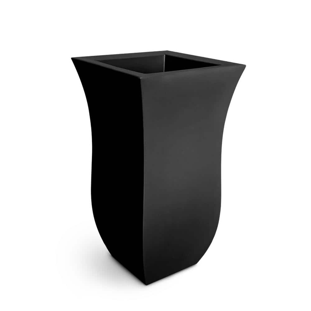 Mayne Valencia 30 in. Tall Black Polyethylene Planter 5874-B