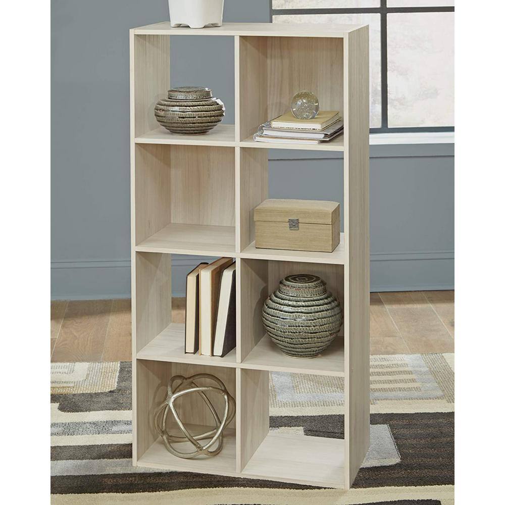 47.1 in. H x 23.7 in. W x 11.8 in. D Beige Wood 8-Cube Organizer cube-237