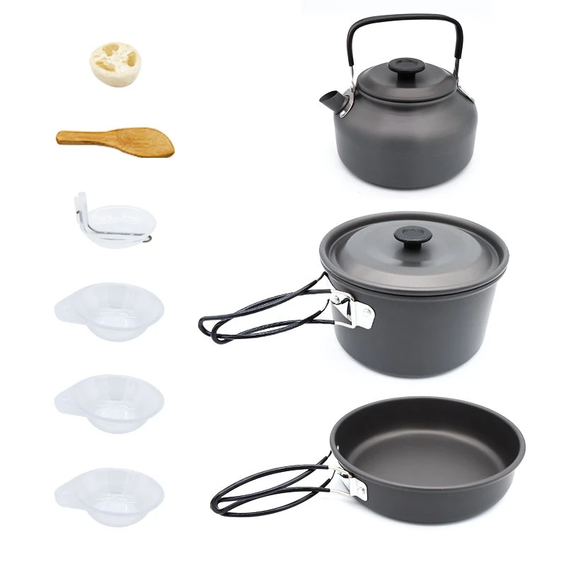 Wild Trekking Aluminum oy Outdoor Tour Camping Cooking Set for 2 3 People  Family Camping Kettle and Pot