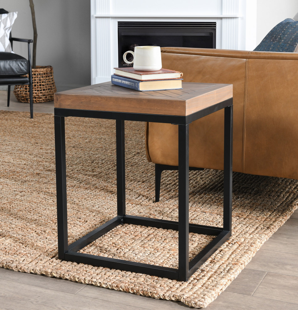 Chantel Square End Table   Industrial   Side Tables And End Tables   by Kosas  Houzz