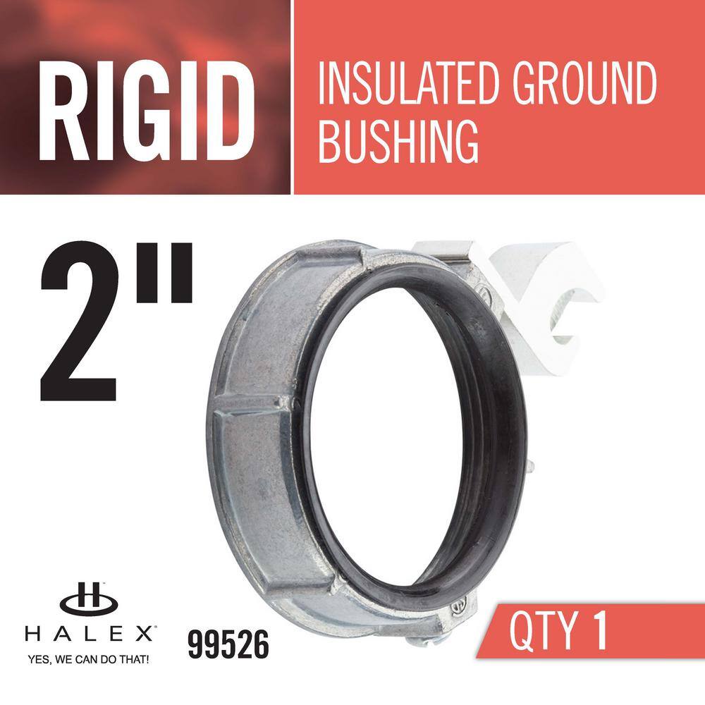 Halex 2 in. Rigid Insulated Metallic Grounding Bushing Standard Fitting 99526