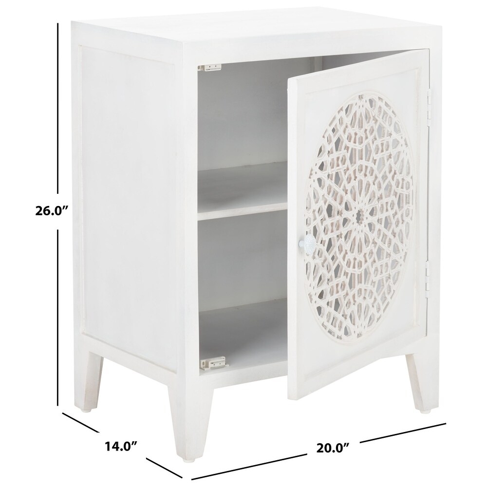 SAFAVIEH Home Collection Toroka 2 Shelf Single Door Nightstand