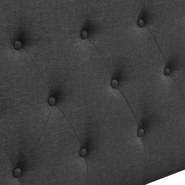 Elle Decor Amery Tufted Upholstered Headboard， Queen Gray - - 21828042