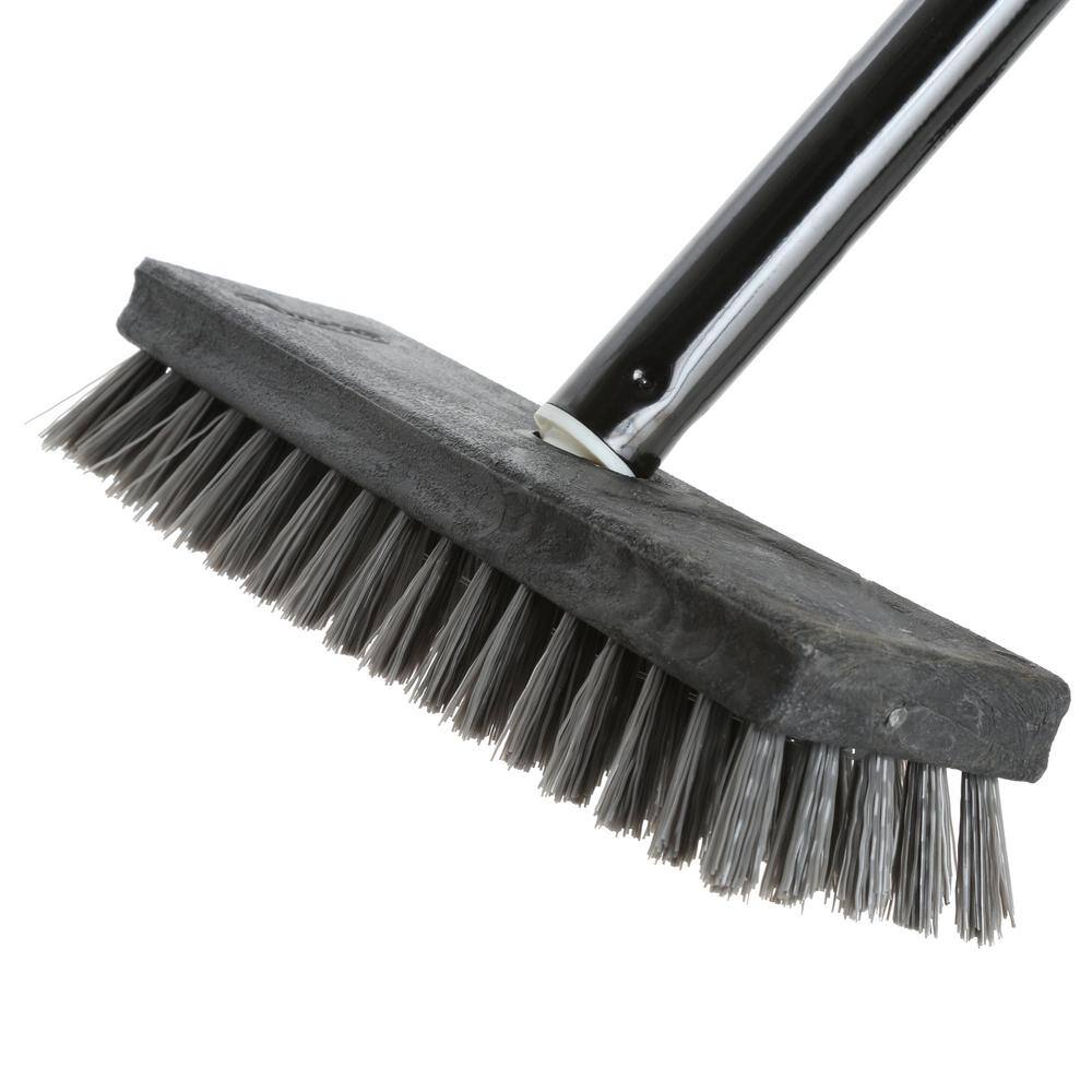 Quickie Professional Pool and Deck Scrub Brush with Handle 2408ZQK