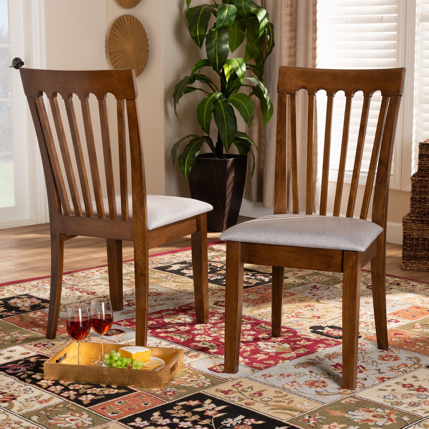 Baxton Studio Minette Dining Chair 2-piece Set