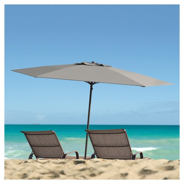 7 5 x27 X 7 5 x27 Uv And Wind Resistant Beach patio Umbrella Gray Corliving