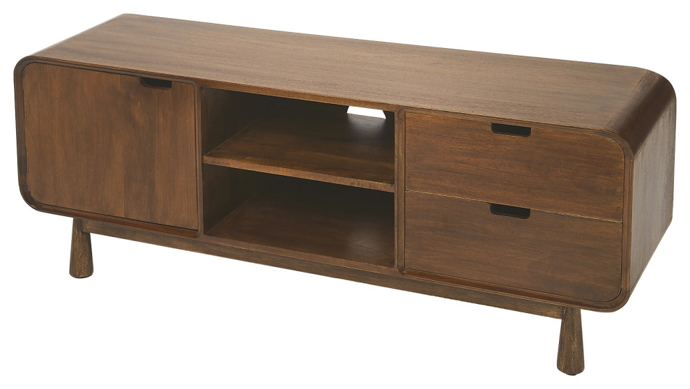 Drayton Modern Wood Entertainment Console  5328140   Midcentury   Entertainment Centers And Tv Stands   by HedgeApple  Houzz