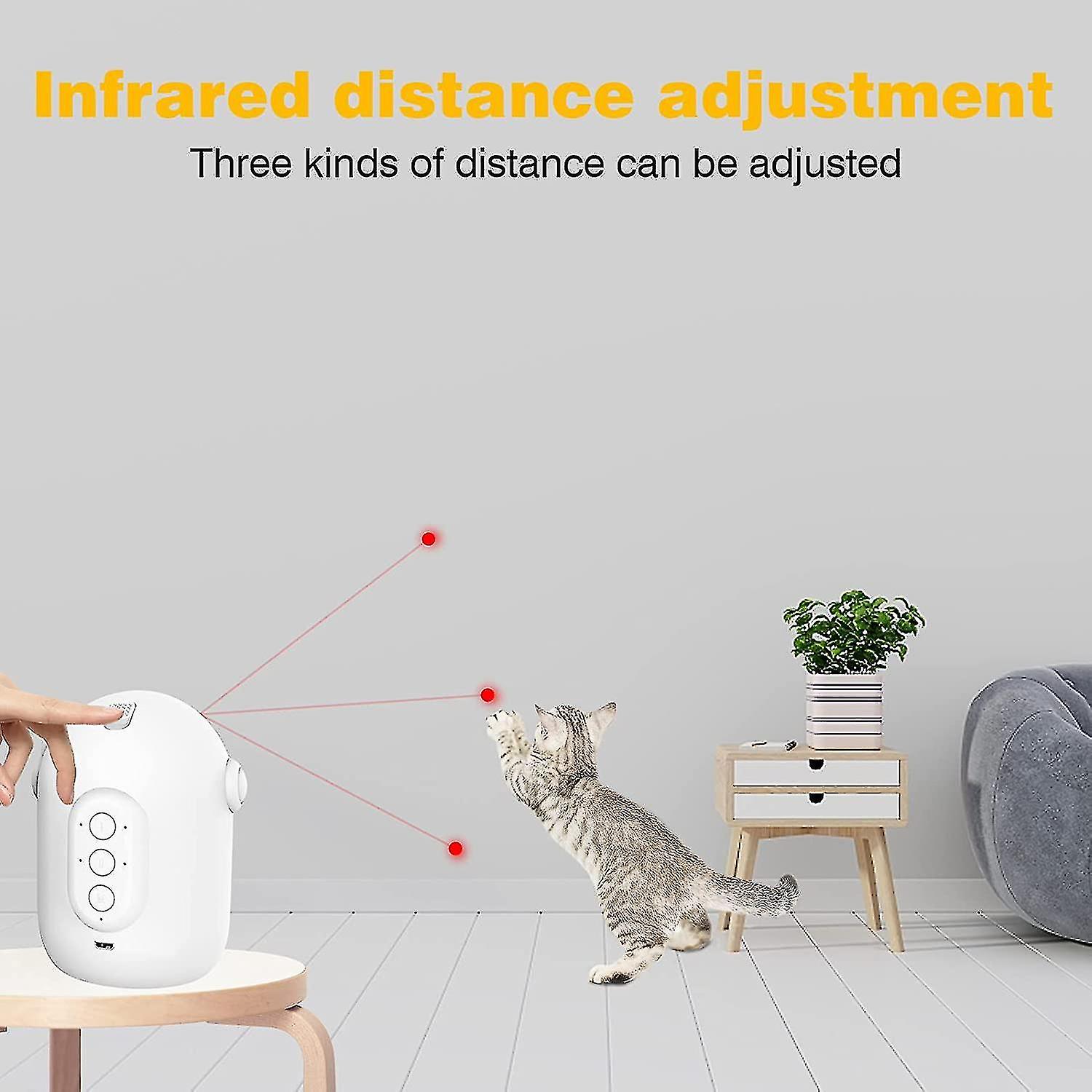 Automatic Interactive Cat Toys With 3 Modesandusb Charging， Fast/slow Mode