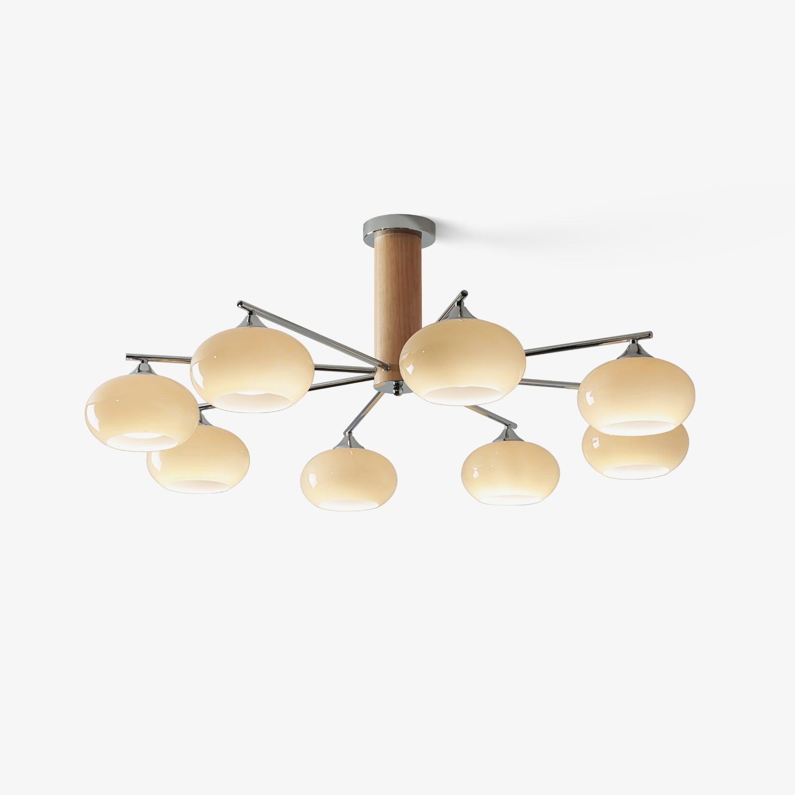 Elliptical Persimmon Chandelier