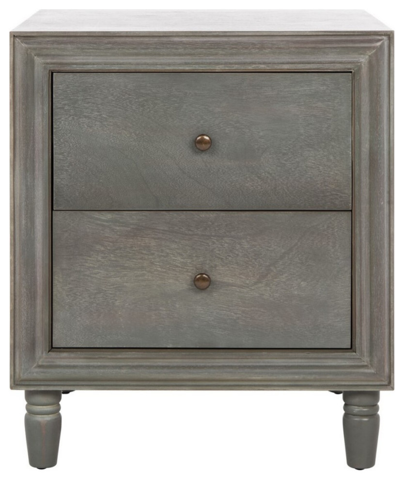 Rashid Accent Stand With Storage Drawers Ash Gray   Modern   Side Tables And End Tables   by Virgil Stanis Design  Houzz