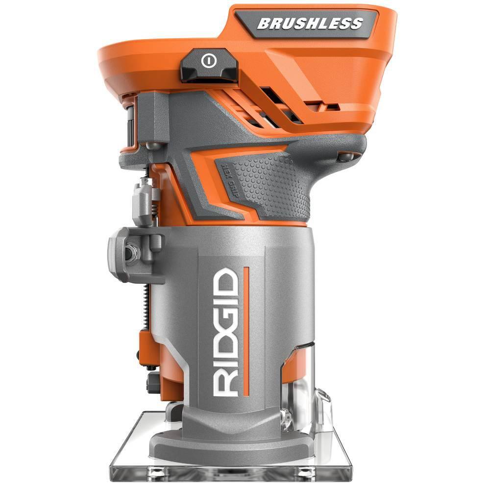 RIDGID 18V Lithium-Ion Brushless Cordless Compact Router Kit with (1) 2.0 Ah Battery and Charger R86044SB