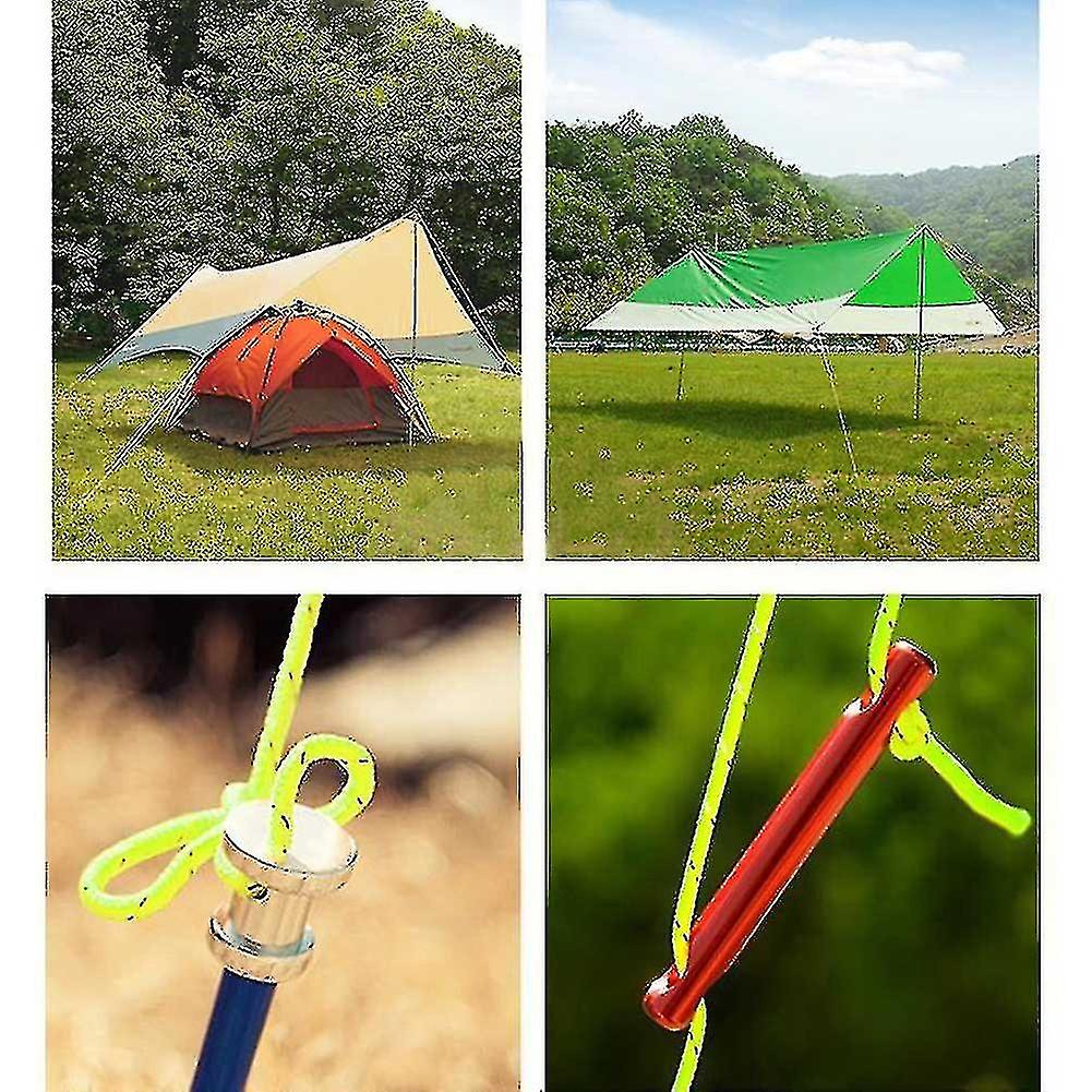 50m Reflective Tent Rope Outdoor Sport Camping Clothesline Paracord Canopy(1pcs， Green)