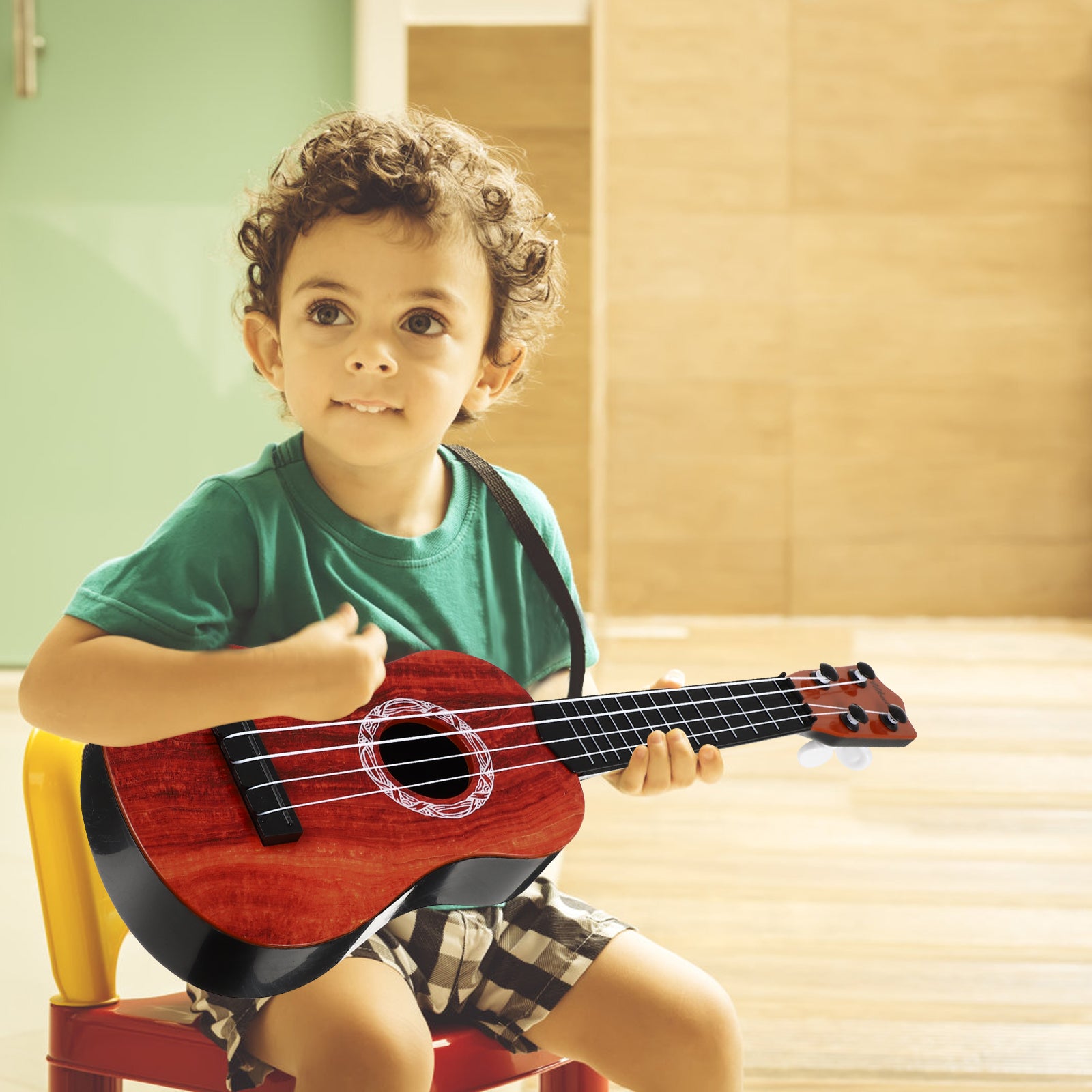 Nuolux Guitar Kidsukuleletoys Toddler Wooden Kids Musical Boys Guitars Guitar 5 Instruments UkuleleChild Ageschildren Girls