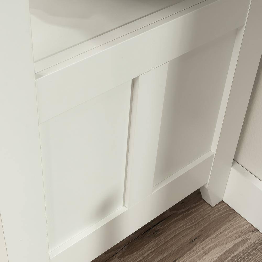 SAUDER August Hill Soft White Decorative Lateral File Cabinet with Full Extension Drawer Slides 430760