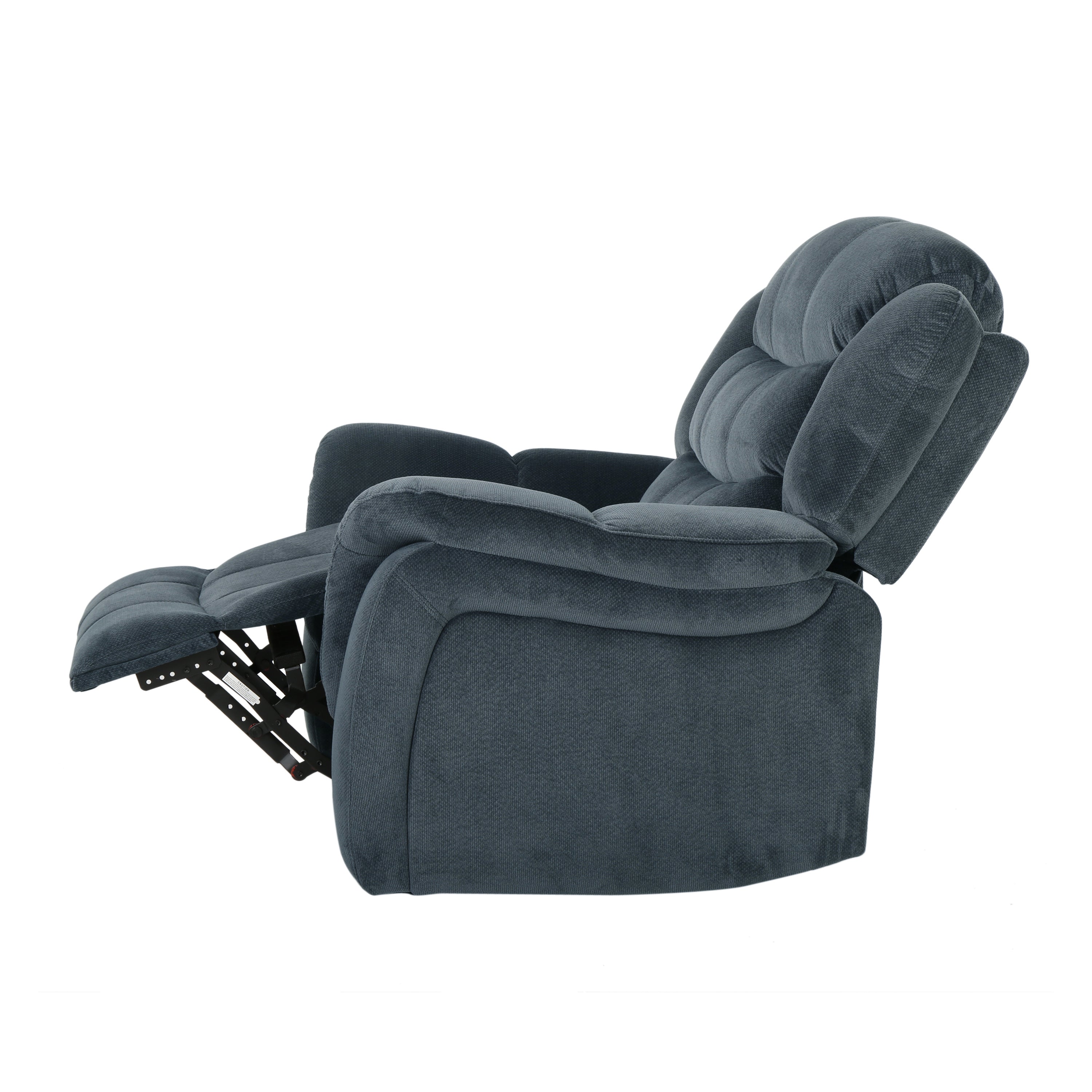 Emryka Contemporary Gray Fabric Glider Recliner