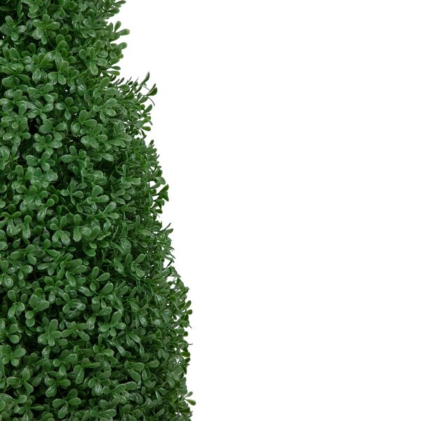 30 Artificial Boxwood Cone Topiary Tree with Round Pot，Unlit