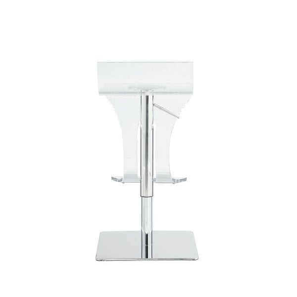 Somette Contemporary Pneumatic-Adjustable Stool with Acrylic Seat