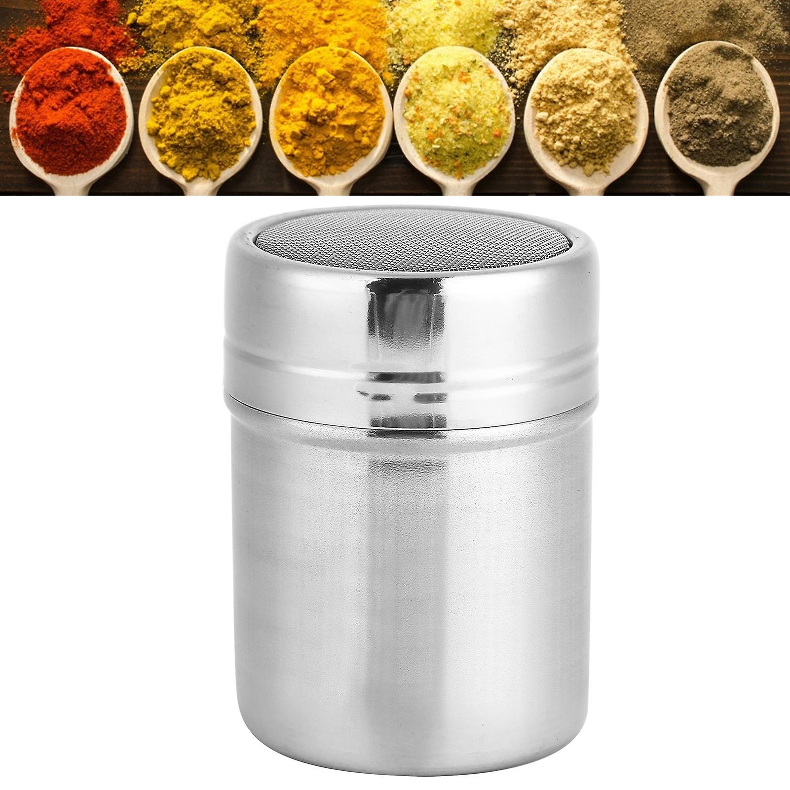 Stainless Steel Powder Sifter Coffee Sugar Flour Jar Pepper Seasoning Shaker Kitchen Utensilss