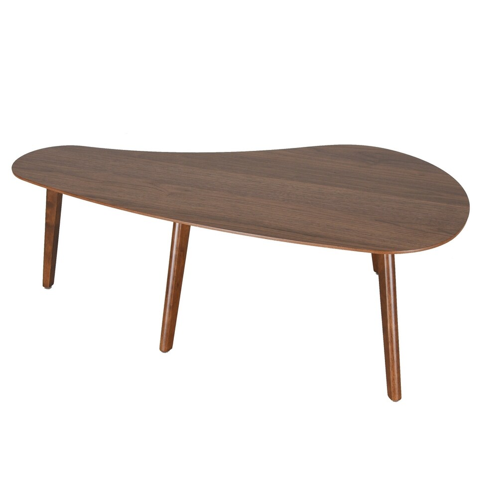 Zenvida Madison Mid Century Modern Coffee Table  Walnut Finish